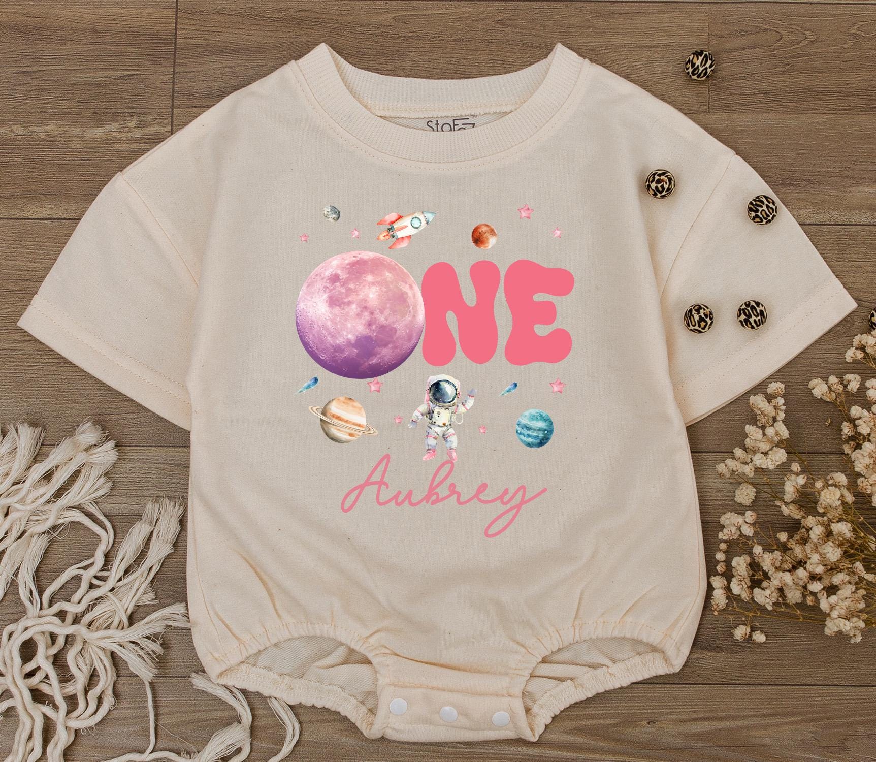 Galactic 1st Birthday Custom Bodysuit - Personalized Baby Tee