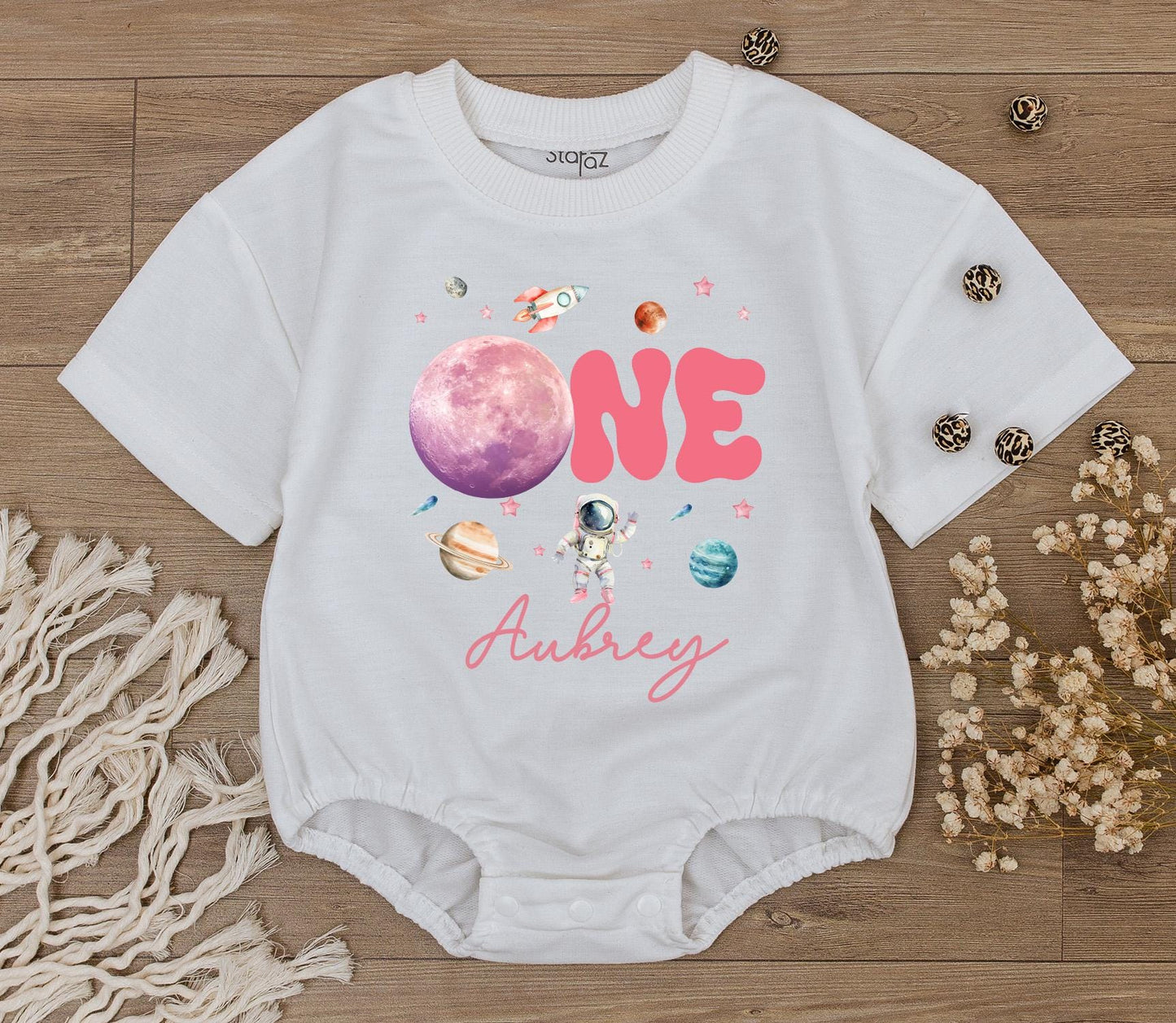 Galactic 1st Birthday Custom Bodysuit - Personalized Baby Tee