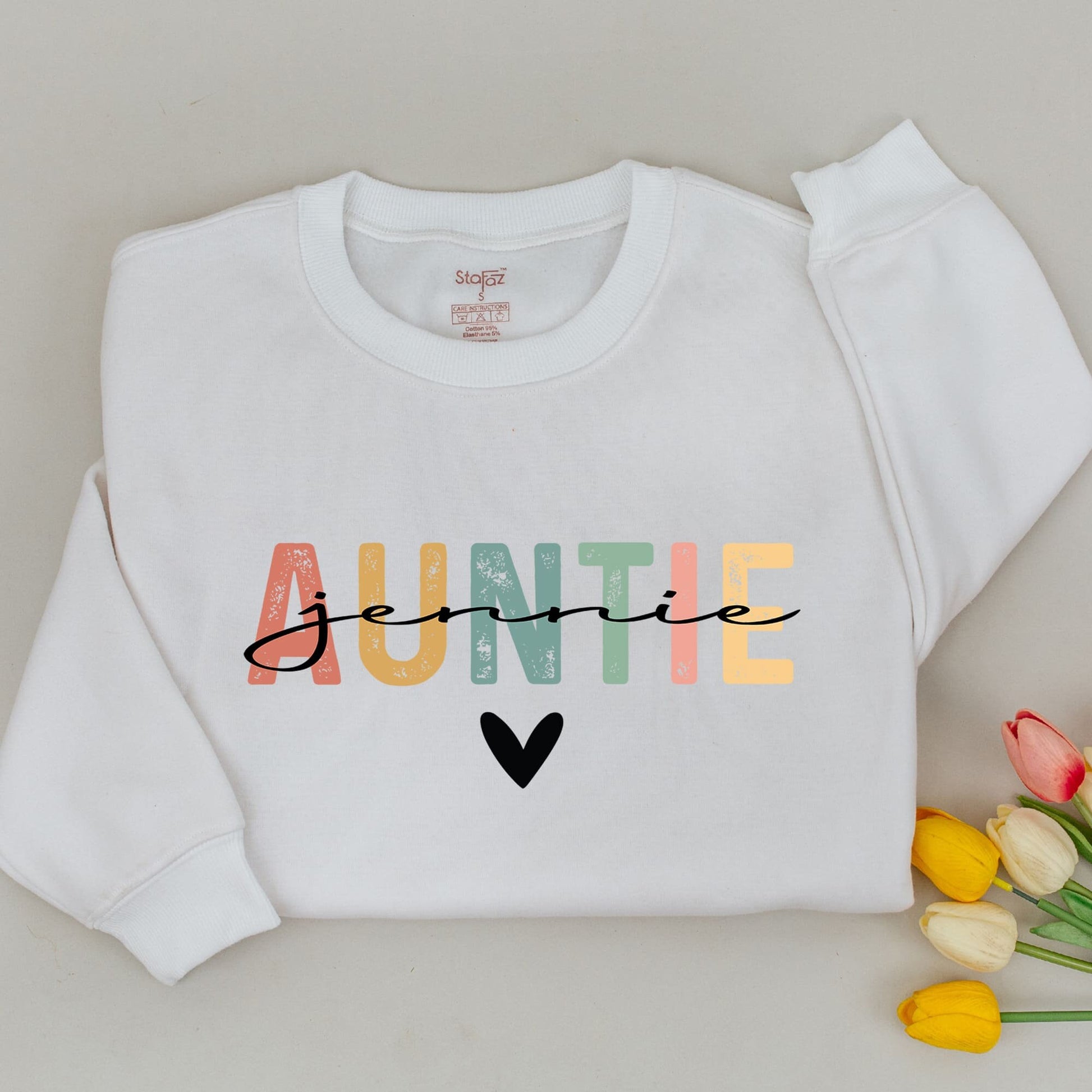 Custom Aunt Sweatshirt Set: Niece & Nephew Matching Crewnecks