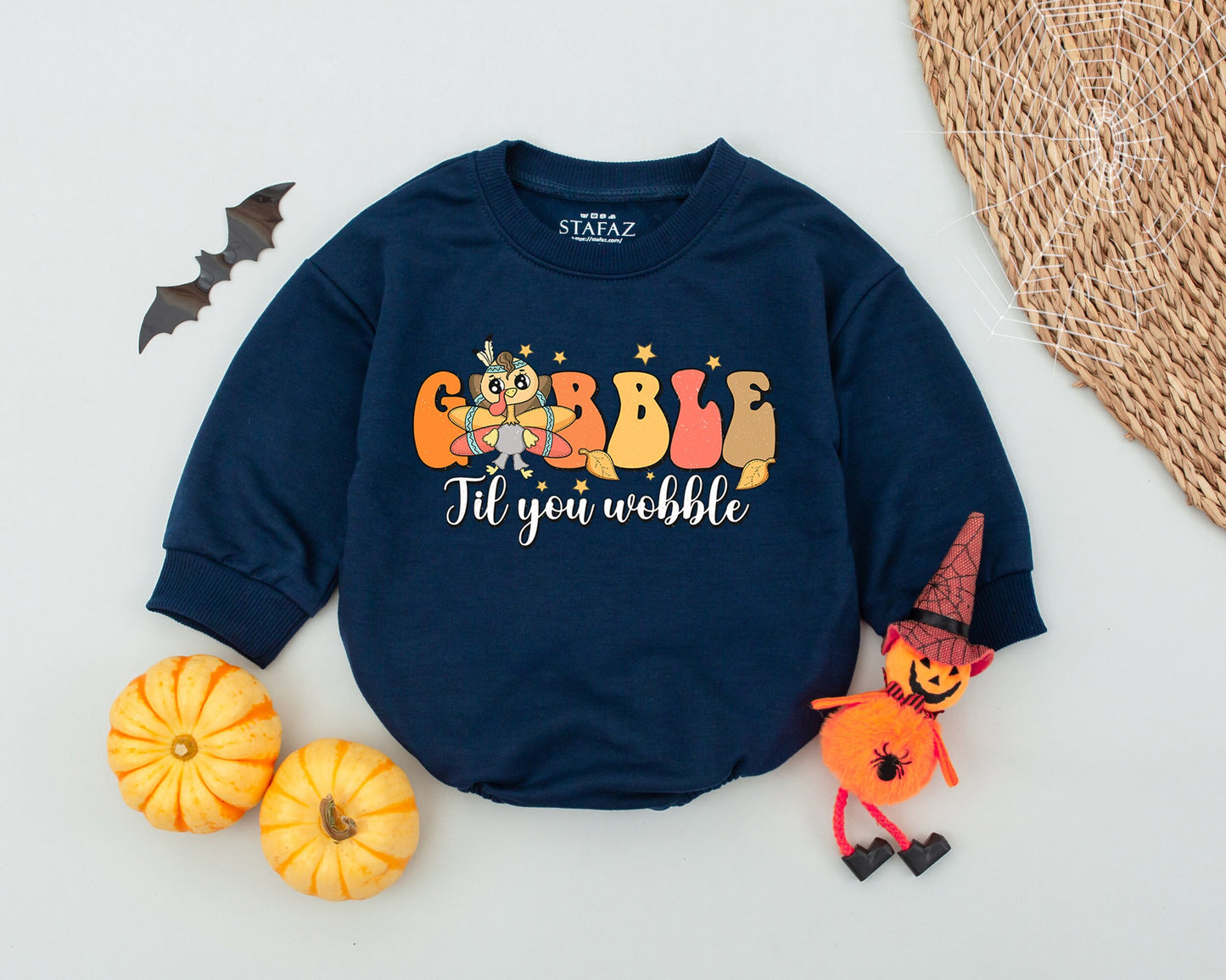 Cute Turkey Romper - Baby’s First Thanksgiving Outfit, Fall Clothes