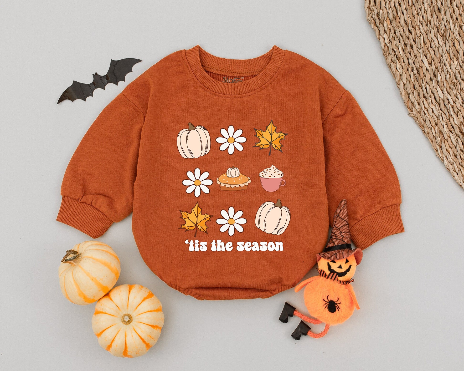 Cozy Thanksgiving Romper: Little Pumpkin Pie Baby Bodysuit