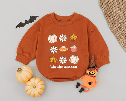 Cozy Thanksgiving Romper: Little Pumpkin Pie Baby Bodysuit