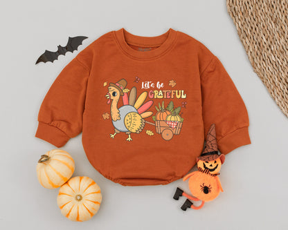 Thanksgiving Baby Romper: Cute Pumpkin Patch Outfit for Fall Festivities