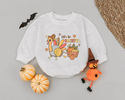 Thanksgiving Baby Romper: Cute Pumpkin Patch Outfit for Fall Festivities