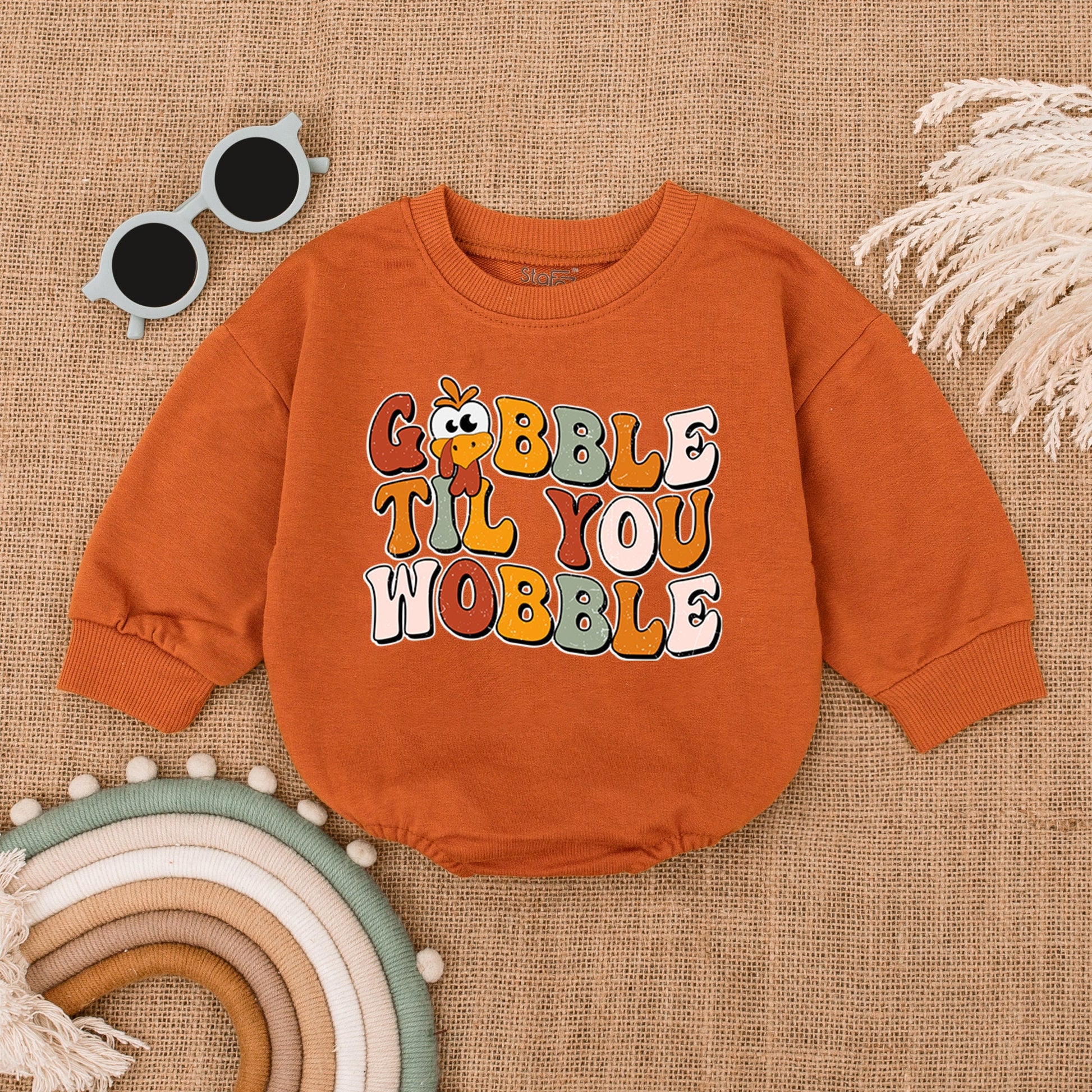 Autumn Baby Romper: Thanksgiving Pumpkin Outfit, 1st Fall Bodysuit