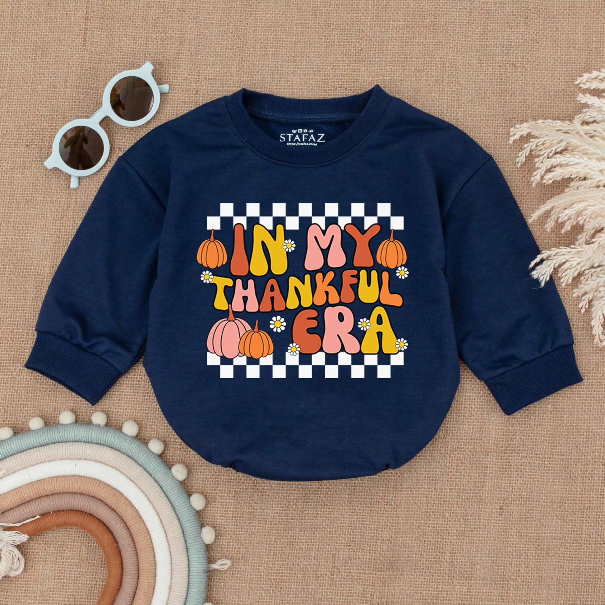 Thanksgiving Pumpkin Bubble Romper: Fall Baby Bodysuit Outfit