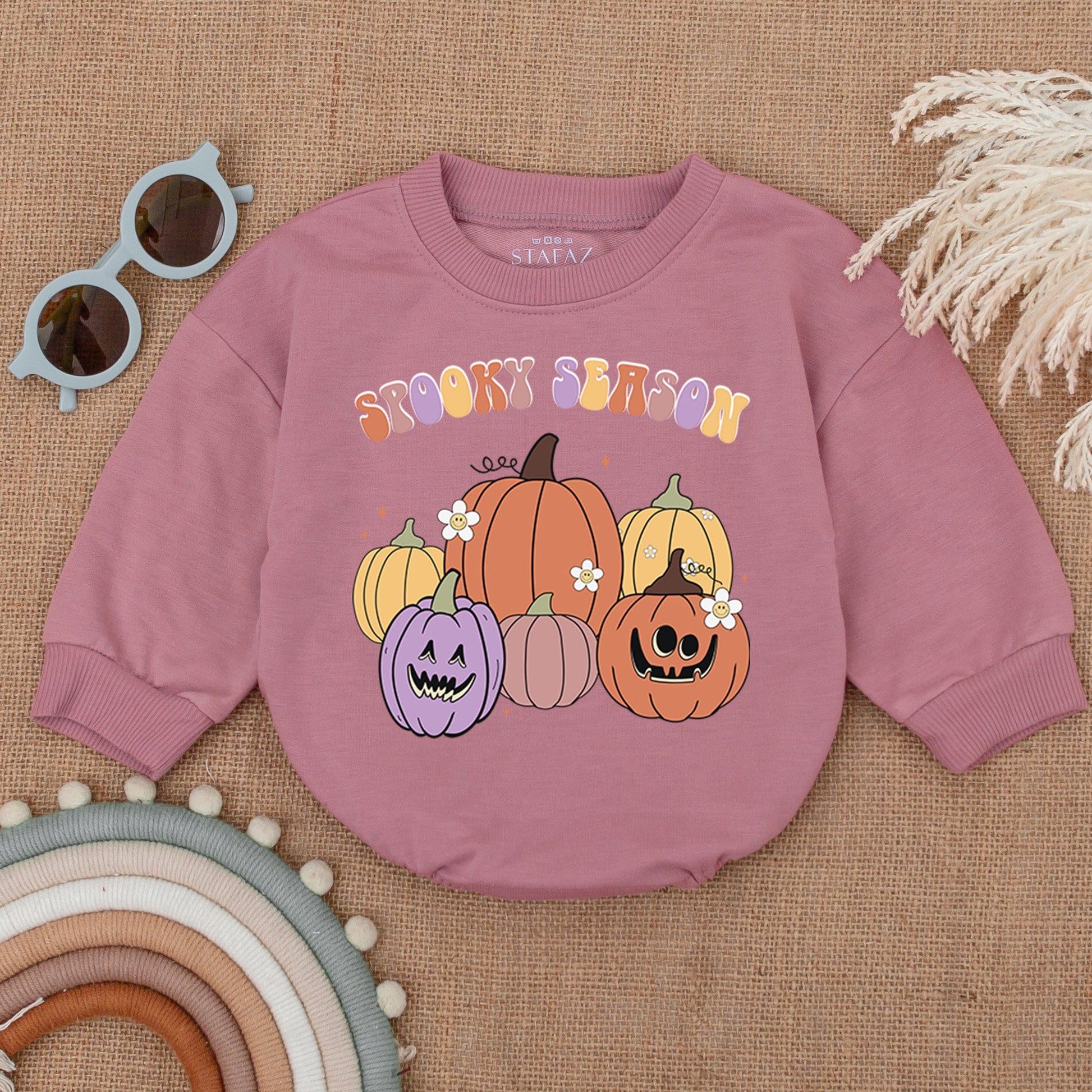 Adorable Pumpkin Halloween Romper, Baby's First Outfit, Gender Neutral