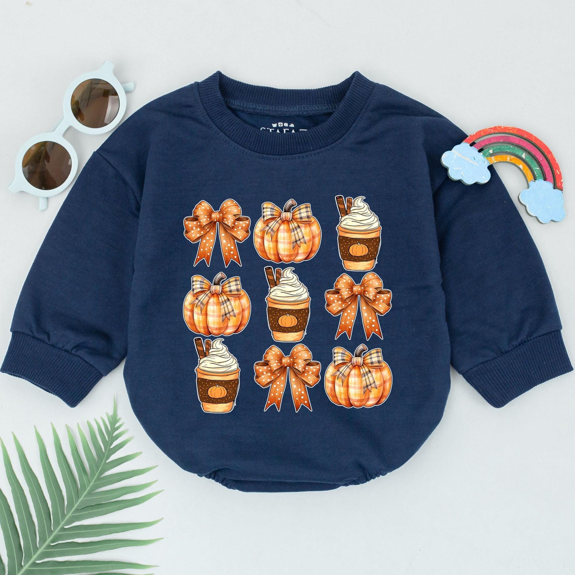 Retro Fall Pumpkin Romper: Perfect Newborn Thanksgiving Outfit