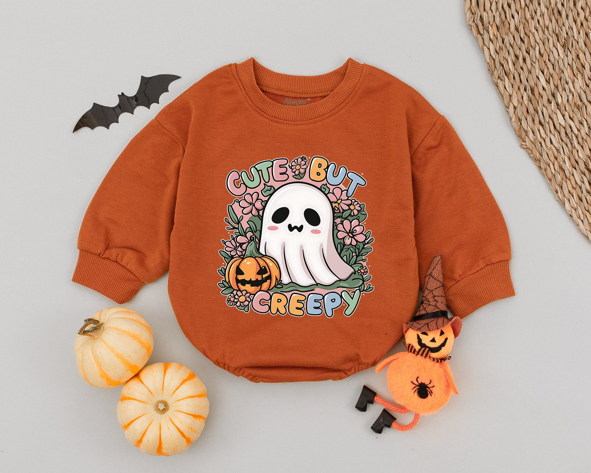 Spooky Cute Ghost Halloween Romper for Babies - Unisex Fall Outfit