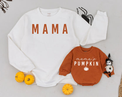 Mama & Mini Pumpkin Fall Sweatshirts - Matching Family Halloween Wear