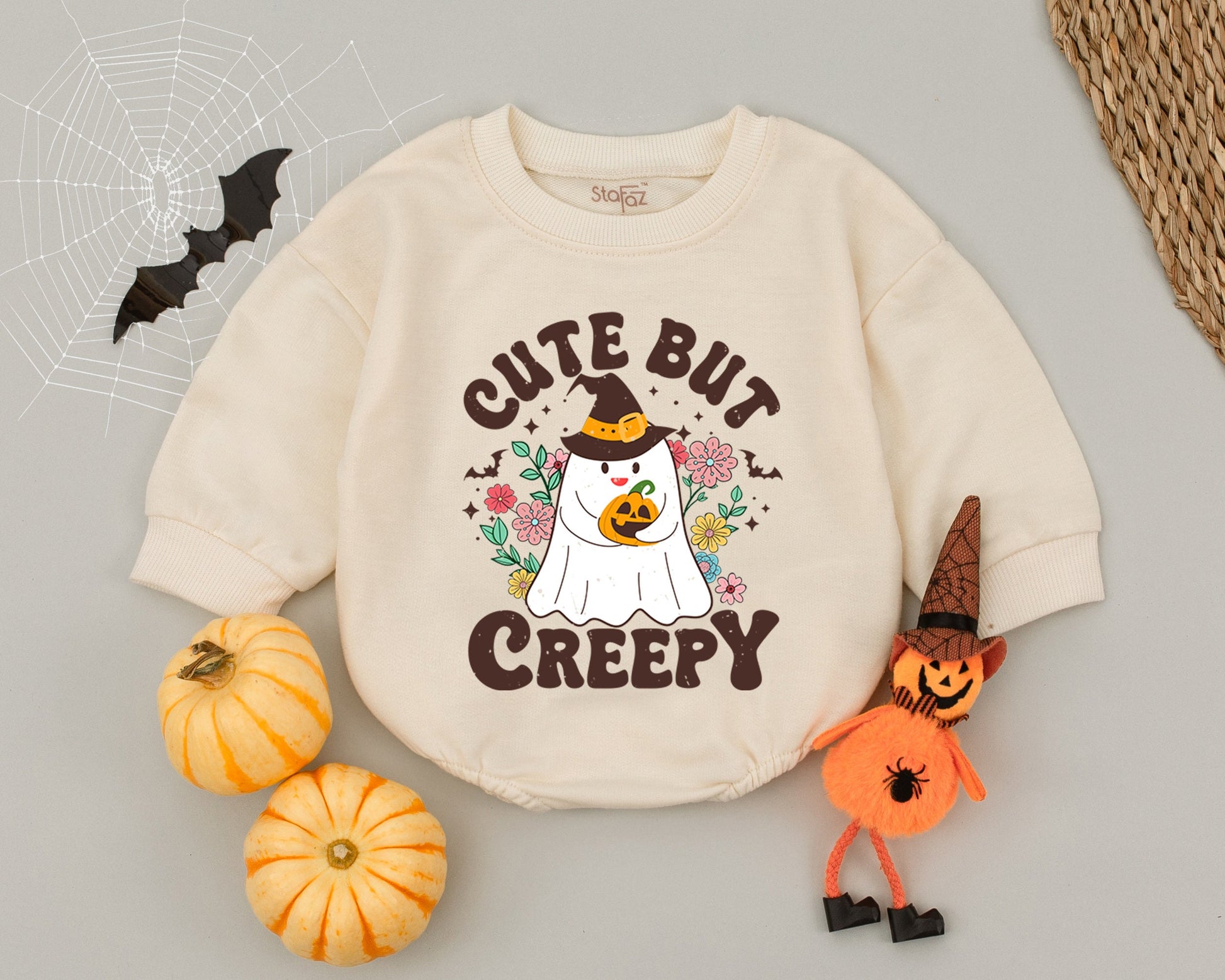 Adorable Ghost Halloween Romper for Babies – Spooky Retro Costume