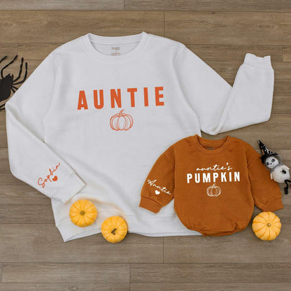 Personalized Pumpkin Baby Romper & Halloween Bodysuit Outfit  