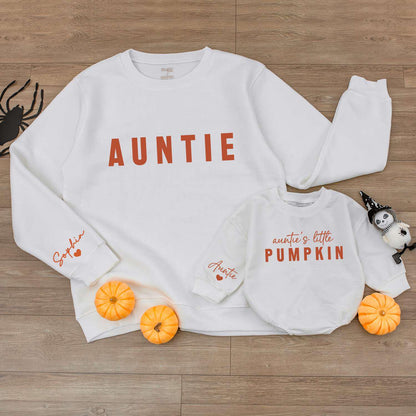 Personalized Baby Romper for 1st Halloween – Auntie’s Pumpkin Outfit