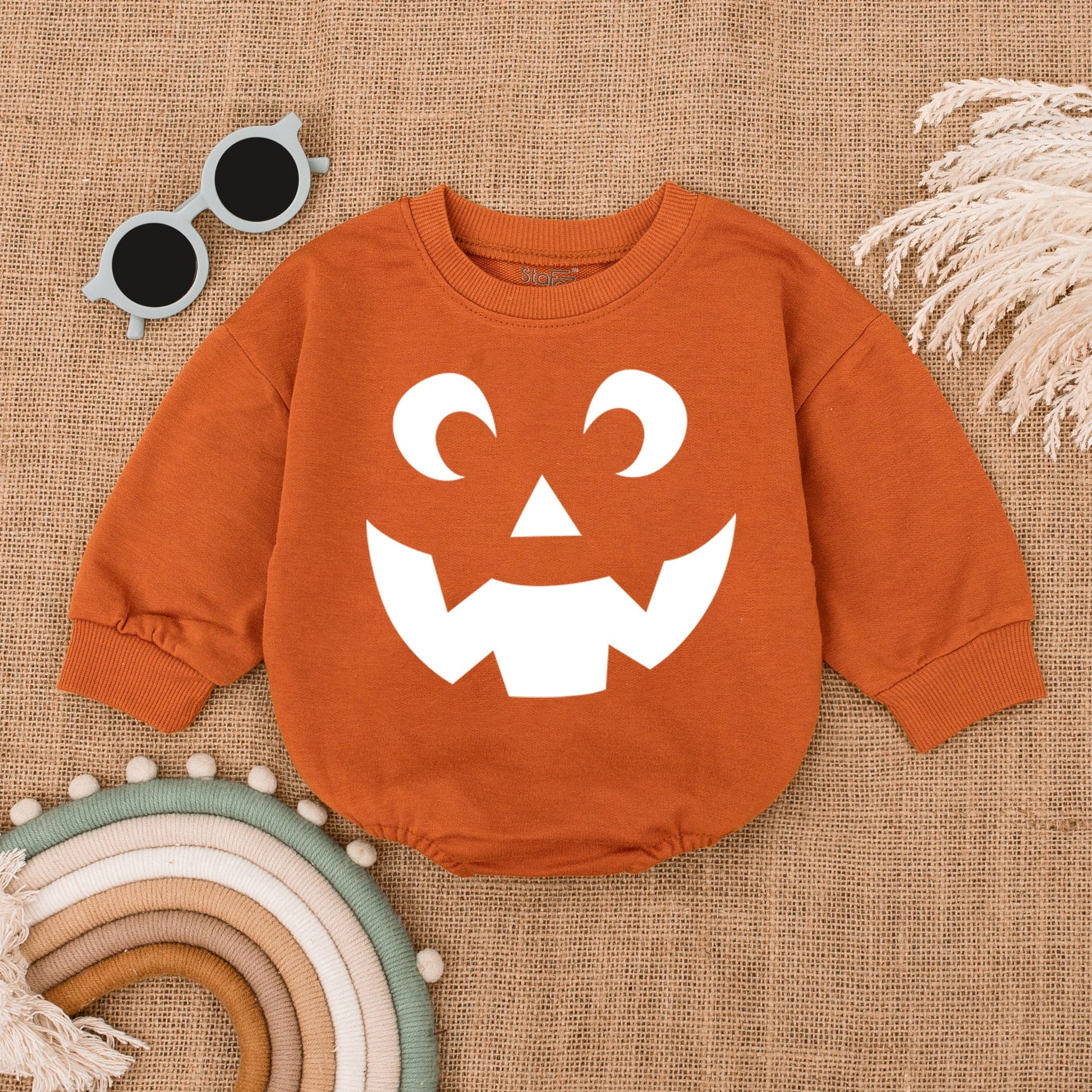 Newborn Pumpkin Romper | Baby Halloween Costume & Shower Gift