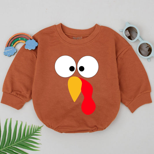First Thanksgiving Romper: Baby Turkey Outfit & Fall Announcement