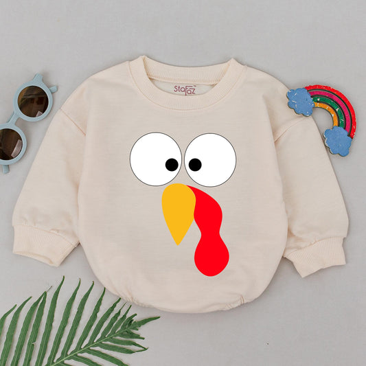 First Thanksgiving Romper: Baby Turkey Outfit & Fall Announcement