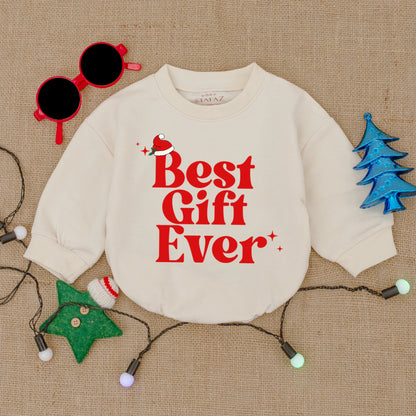 Cozy Christmas Bodysuit: Retro Santa Baby Romper Gift Outfit