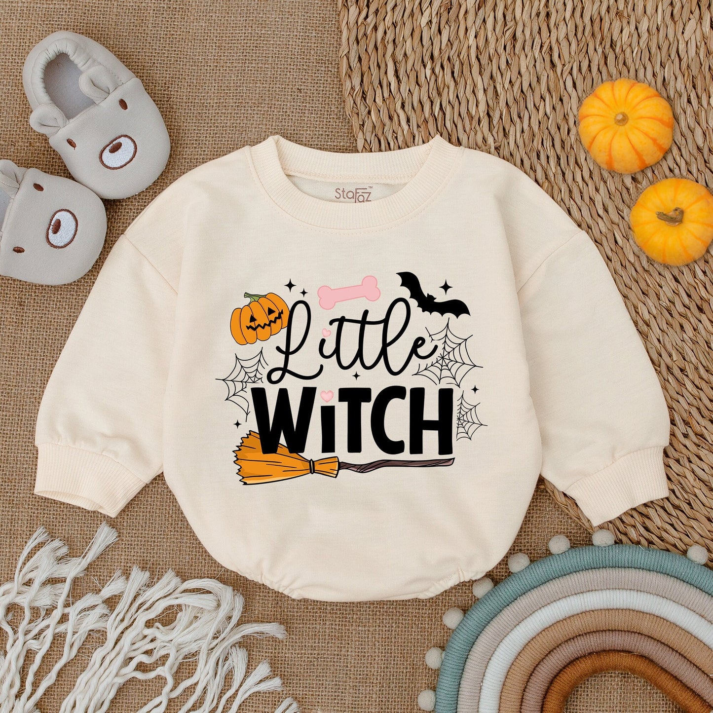 Adorable Retro Halloween Romper - Perfect First Halloween Outfit