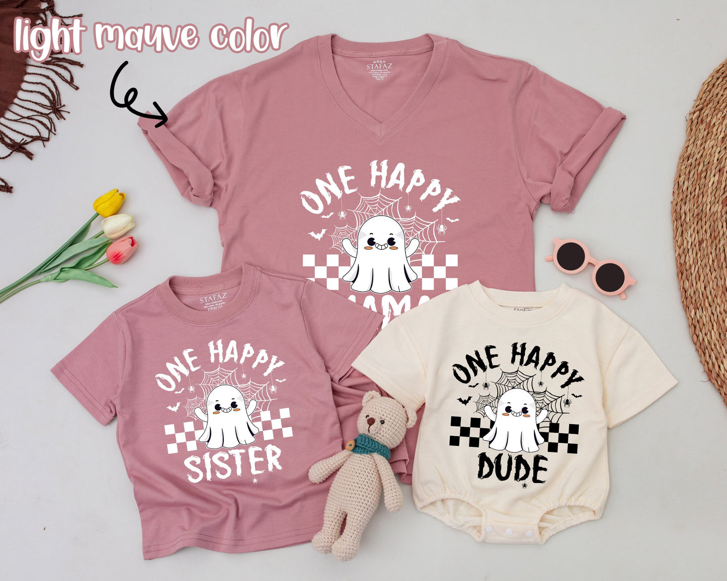 Matching Spooky Halloween Family Shirts: Retro Mommy and Me Outfits