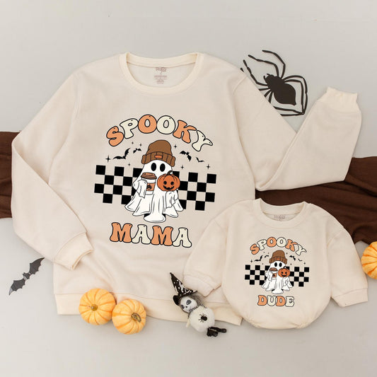 Retro Spooky Family Sweaters: Halloween Matching Outfits Gift