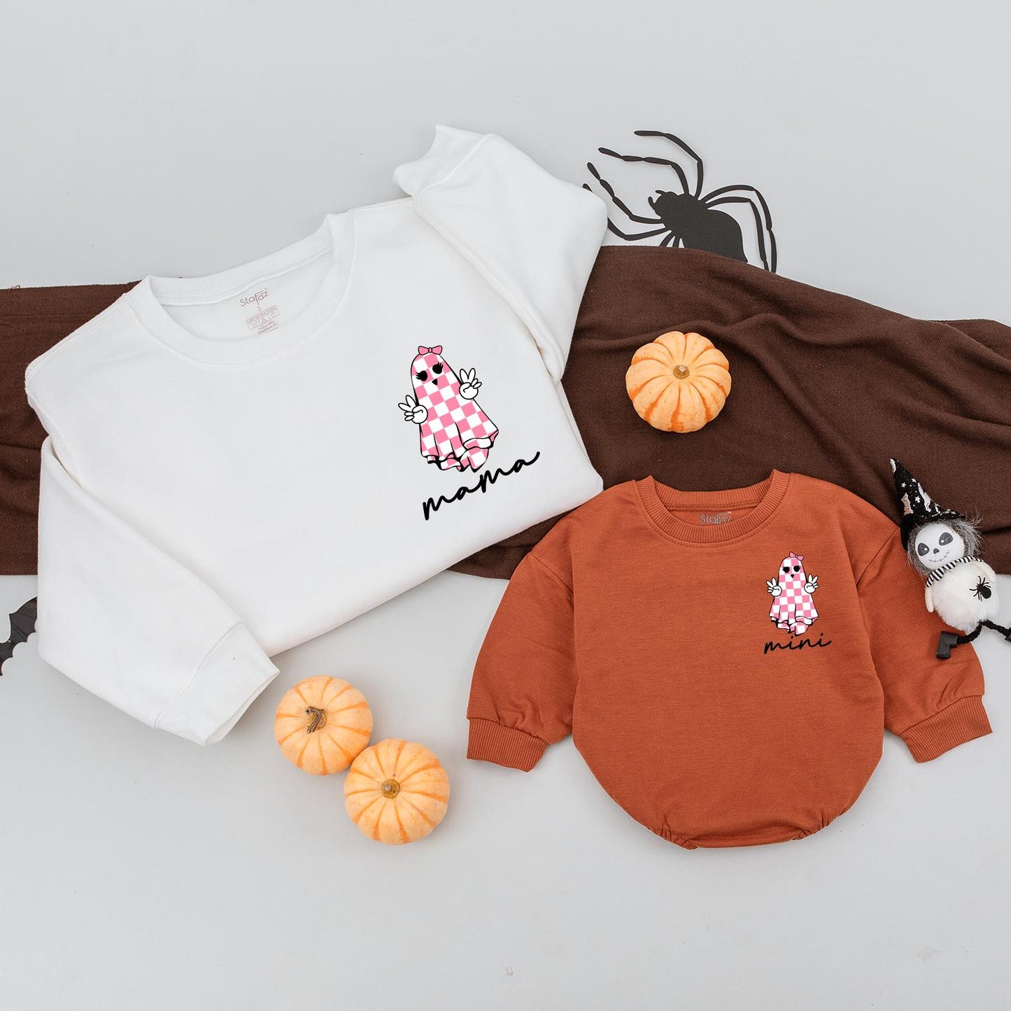 Halloween Family Matching Sweatshirts: Cute Ghost Mommy & Me Outfits