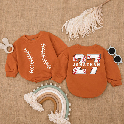 Baseball Themed 1st Birthday Romper for Baby Boys - Perfect Gift