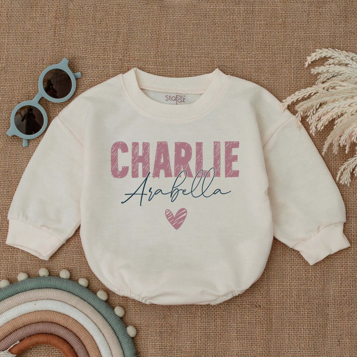 Personalized Baby Bubble Romper, Shower Gift, Bodysuit Outfit