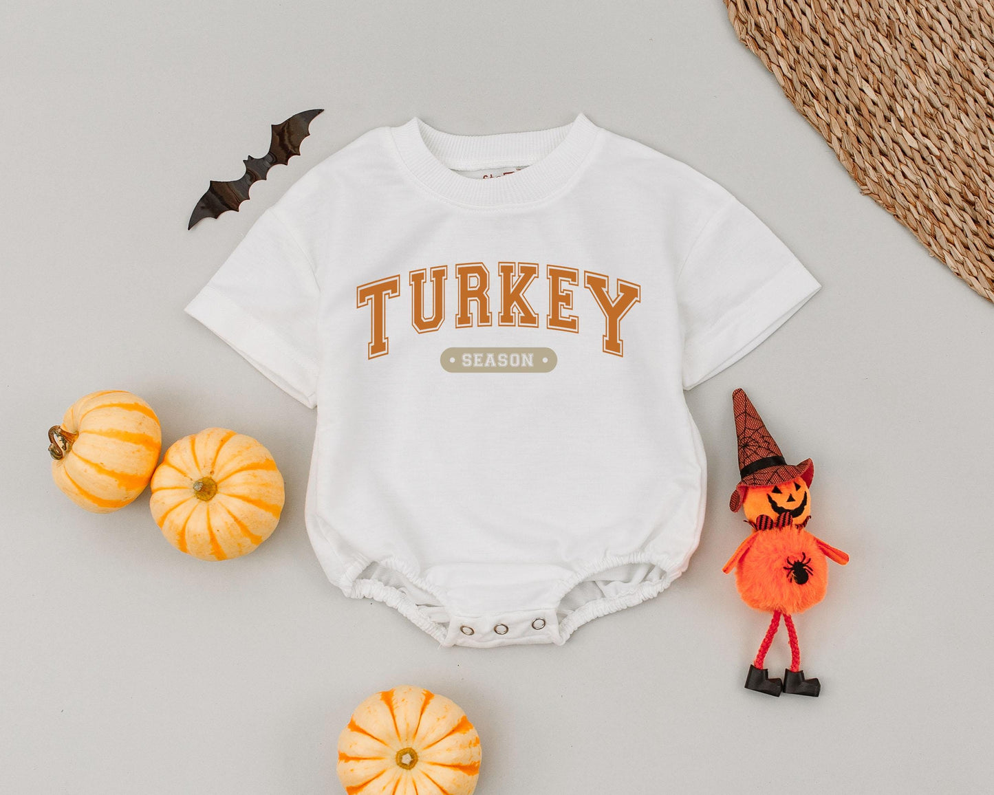 Little Turkey Romper: First Thanksgiving Outfit & Baby Shower Gift