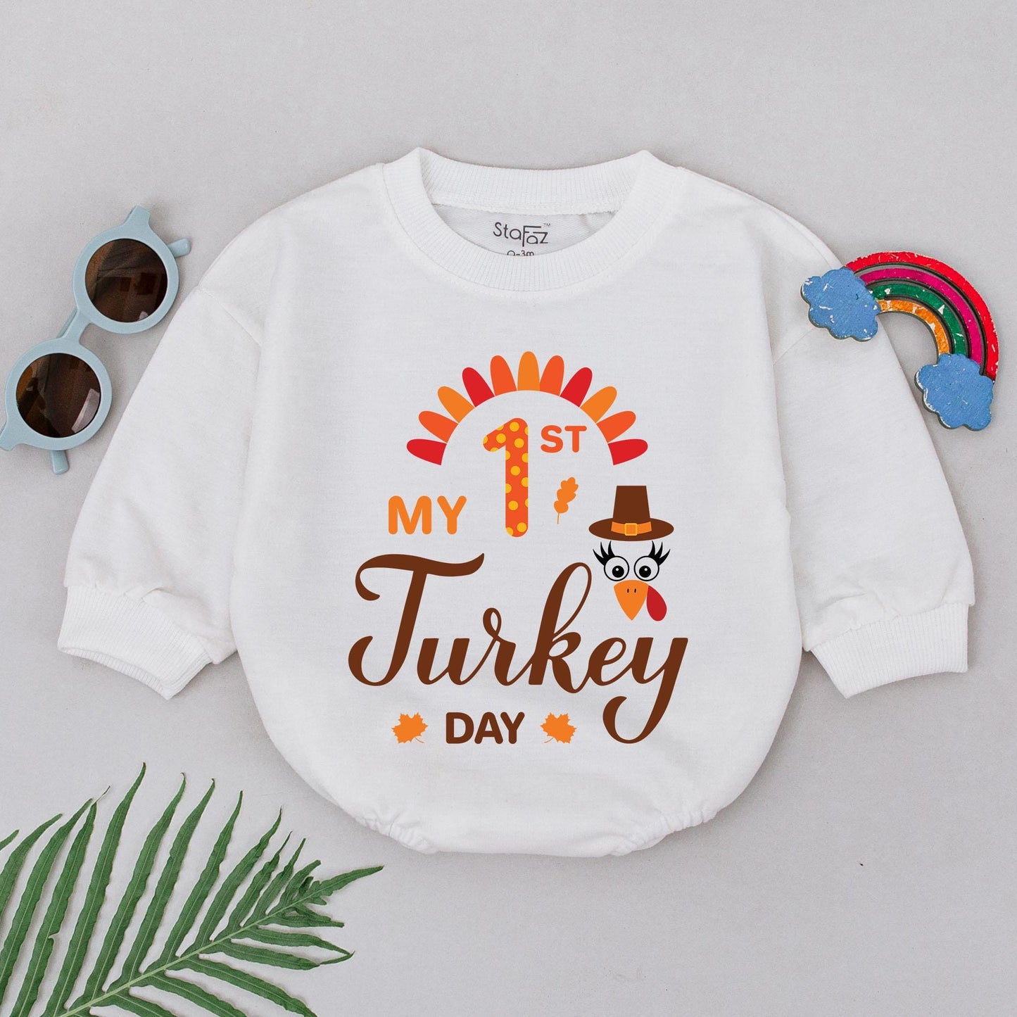 First Thanksgiving Baby Romper - Adorable Turkey Day Outfit Gift