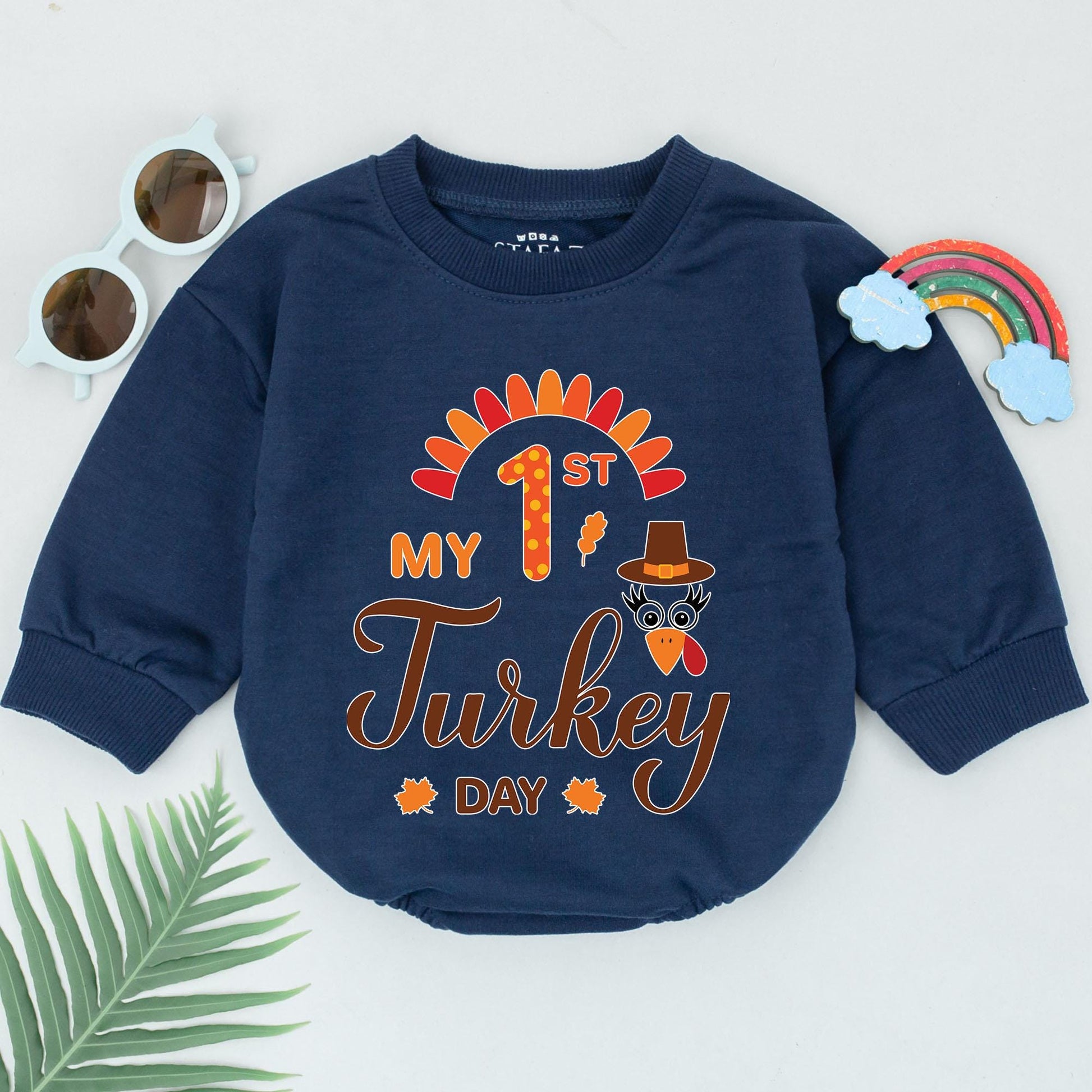 First Thanksgiving Baby Romper - Adorable Turkey Day Outfit Gift