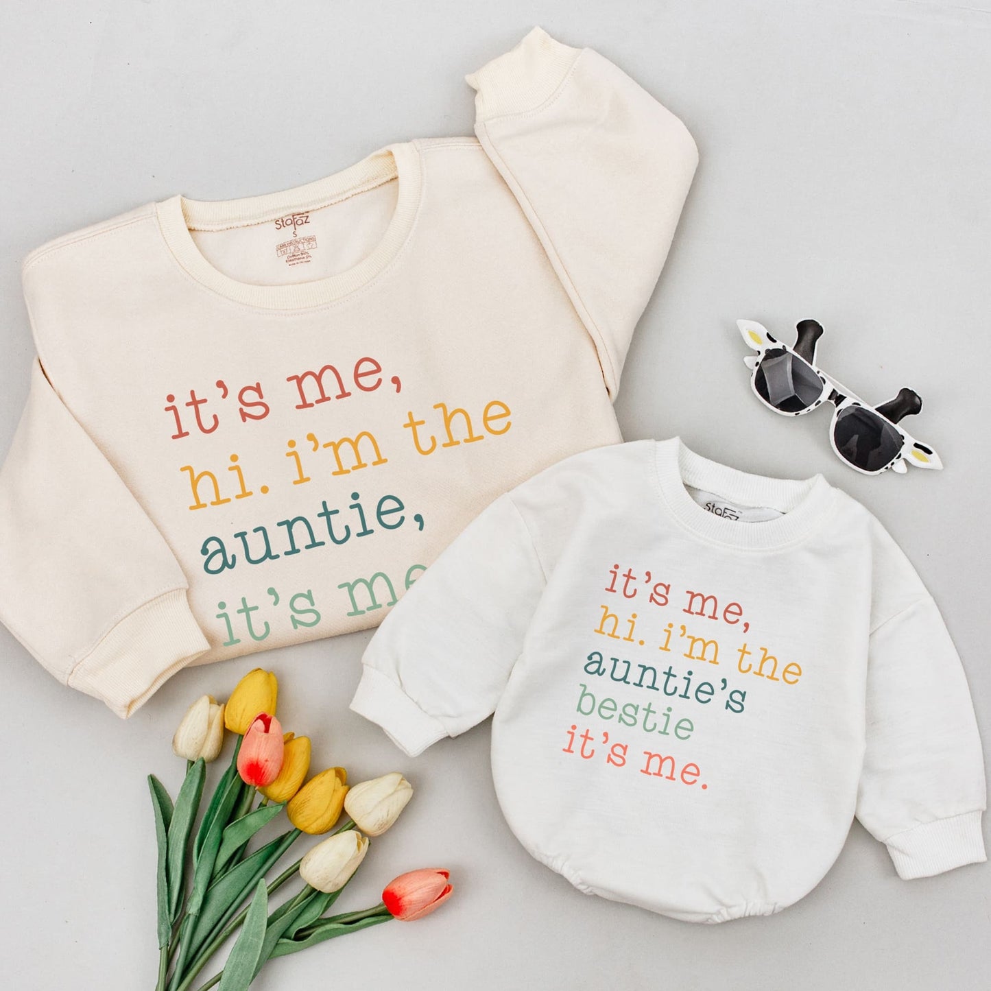 Auntie and Me Custom Matching Shirts - Perfect New Aunt Gift Set