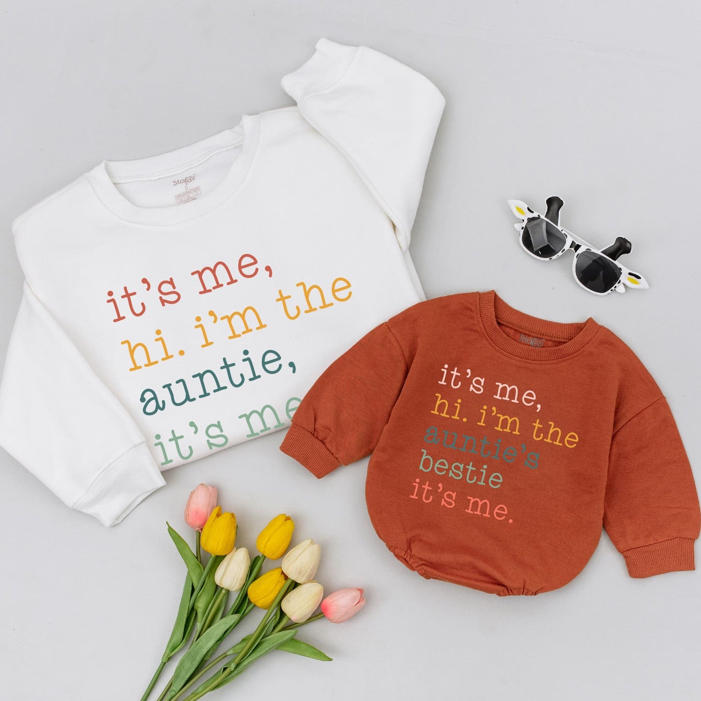 Auntie and Me Custom Matching Shirts - Perfect New Aunt Gift Set