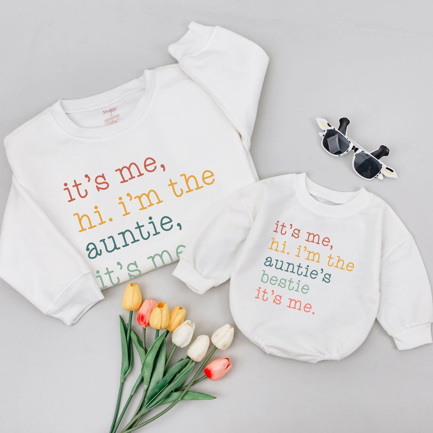 Auntie and Me Custom Matching Shirts - Perfect New Aunt Gift Set