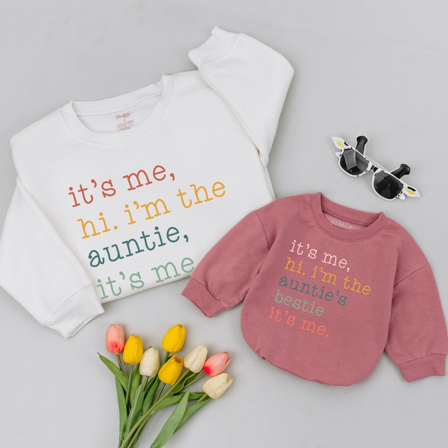 Auntie and Me Custom Matching Shirts - Perfect New Aunt Gift Set