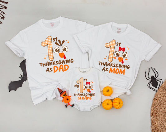 Thanksgiving Family Matching Outfits: Mommy & Me Turkey Day Shirts