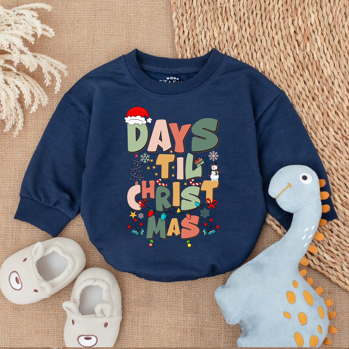 First Christmas Baby Romper - Cozy Long Sleeve Holiday Bodysuit