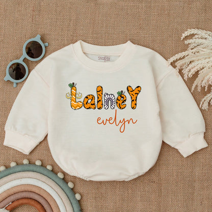 My First Halloween Outfit Pumpkin Bubble Romper Baby Boy Costume, Customized Halloween Baby Clothes Shower Gift Natural Bodysuit Newborn Boy Girl 137