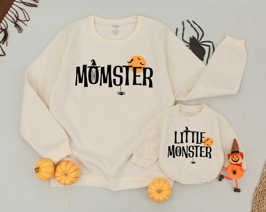 Momster & Little Monster Fall Matching Halloween Sweatshirts