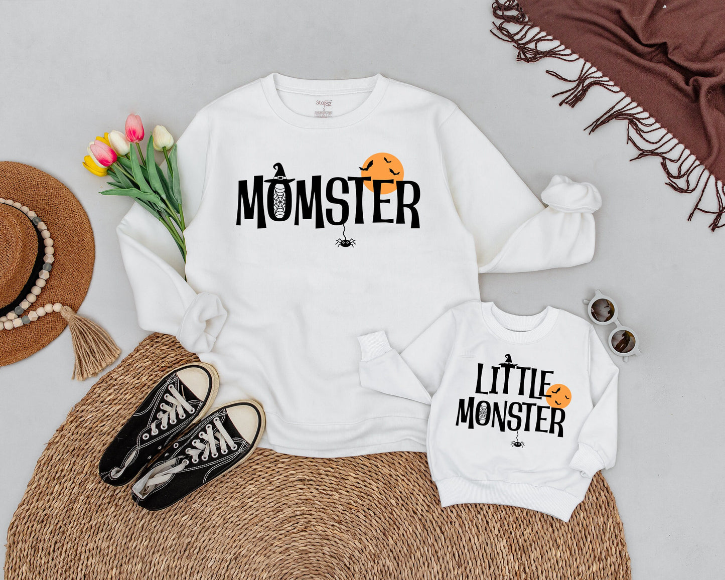 Momster & Little Monster Fall Matching Halloween Sweatshirts