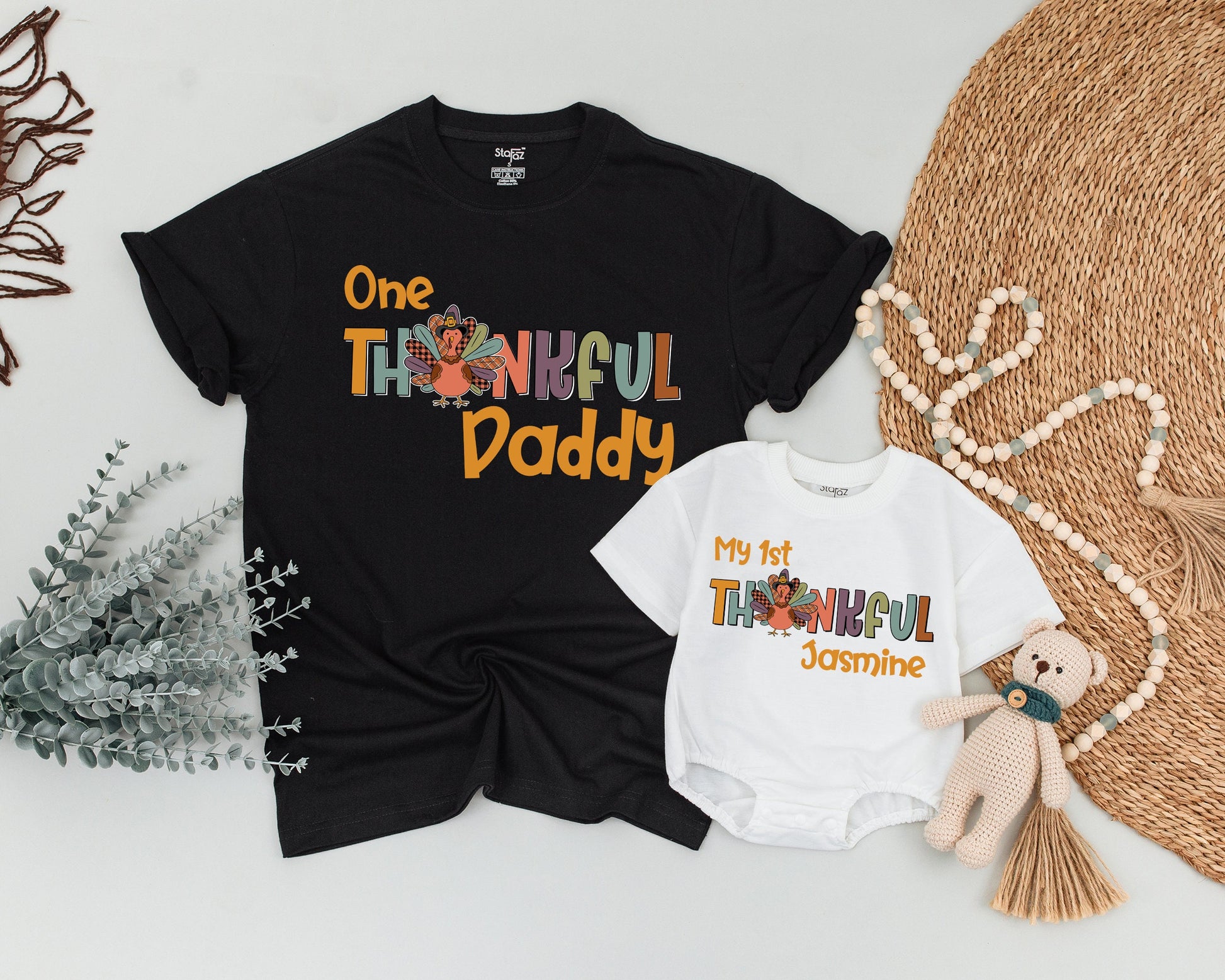 Thankful Family Matching Shirts, Personalized Thanksgiving Outfits