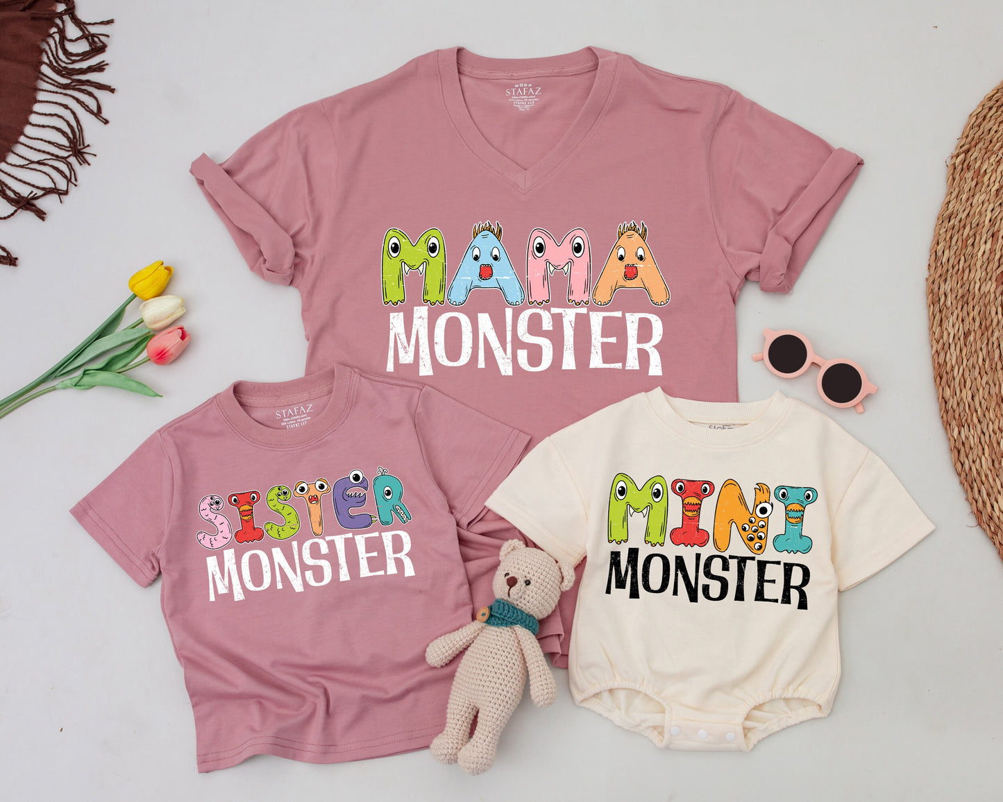 Monster Family Shirts, Mommy & Me, Halloween 1st Birthday Outfit