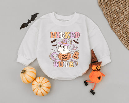 Cute Ghost Baby Romper - Halloween Outfit & Baby Shower Gift