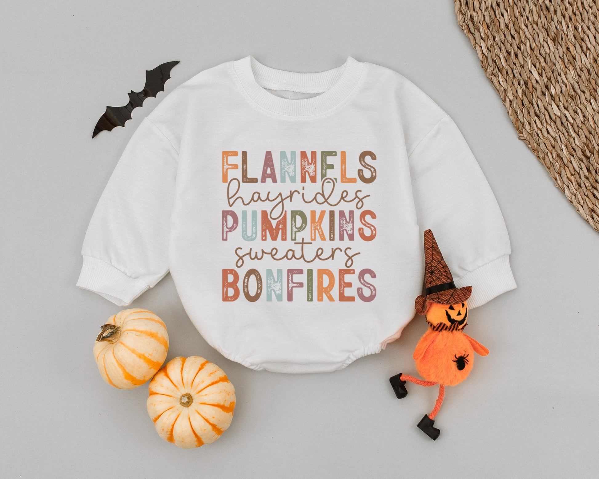 Cozy Autumn Baby Romper: Flannels, Hayrides, Pumpkins & More