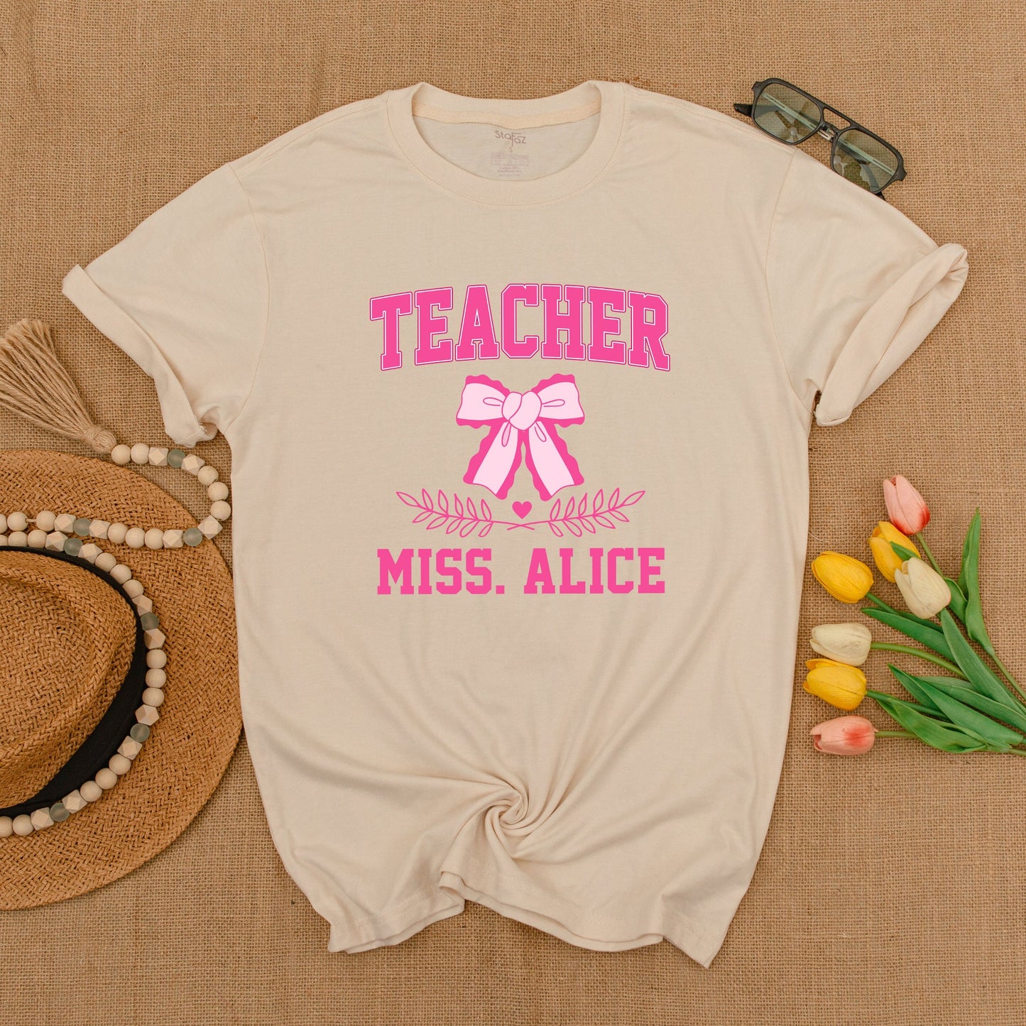 Personalized Teacher Tee, Back to School Shirt, Custom School Gift