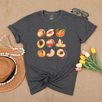 Peach Vintage Graphic T-Shirt, Y2K Boho Unisex Summer Tee