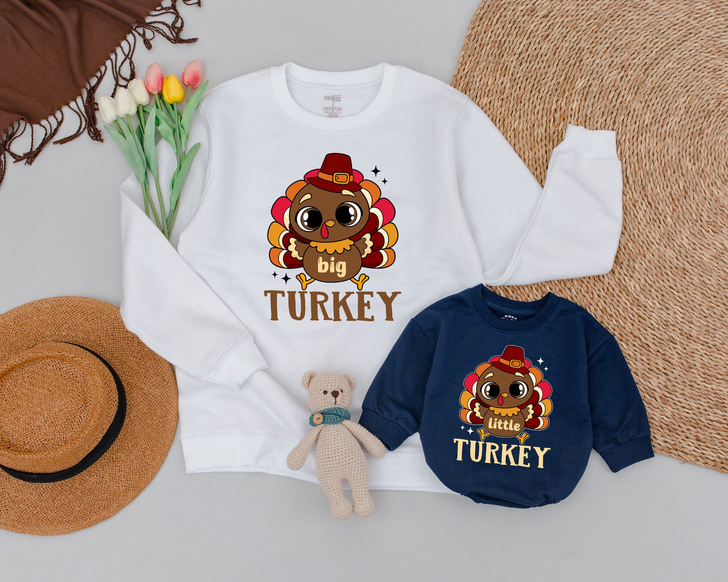 Matching Thanksgiving Outfits: Mama and Mini Turkey Shirts