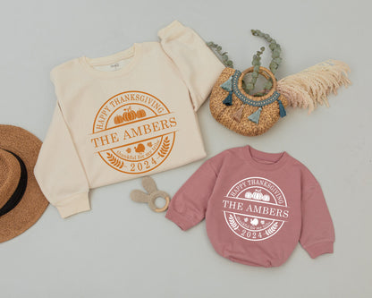 Thanksgiving 2024 Matching Family Sweatshirts: Mama & Mini Shirts