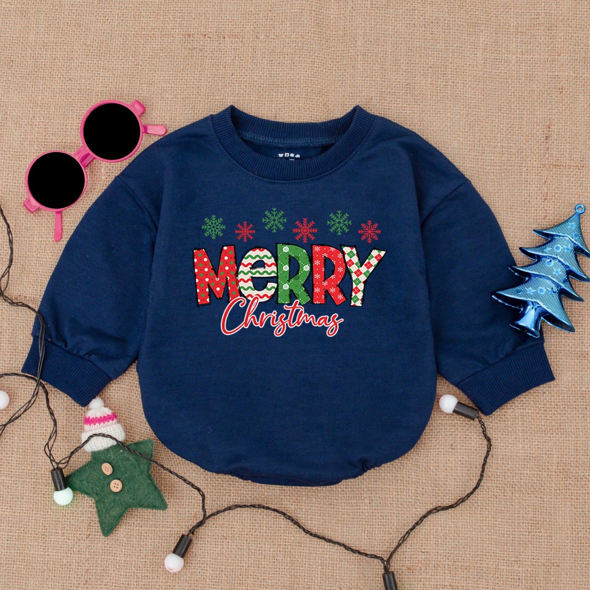 Festive Santa Romper, Cozy Baby Outfit, Christmas Bodysuit Gift