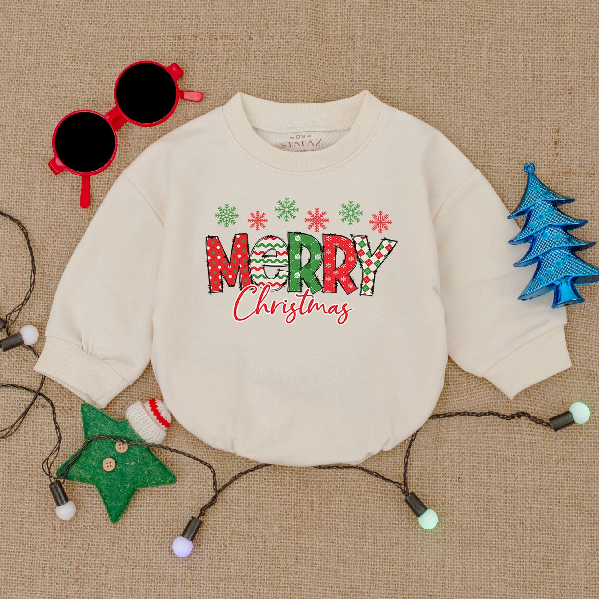 Festive Santa Romper, Cozy Baby Outfit, Christmas Bodysuit Gift