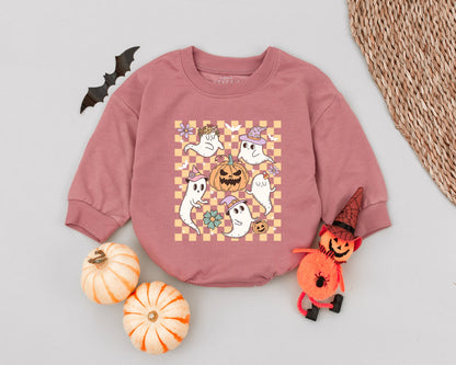 Halloween Baby Romper: Cute Pumpkin Ghost Outfit, Fall Shower Gift